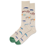 HOTSOX Men's You're Fly Crew Socks thumbnail