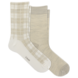 Two pairs of crew socks from k.bel1, displayed overlapping on a solid white background. thumbnail