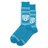 Turquoise HOTSOX Men's Have A Nice Day Crew Socks thumbnail