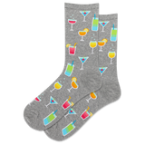 HOTSOX women's socks with a pattern of assorted tropical cocktails and drinks